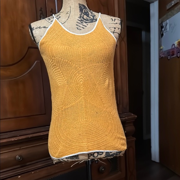 Max Studio Tops - Max Studio Yellow Ribbed Camisole Tank Top